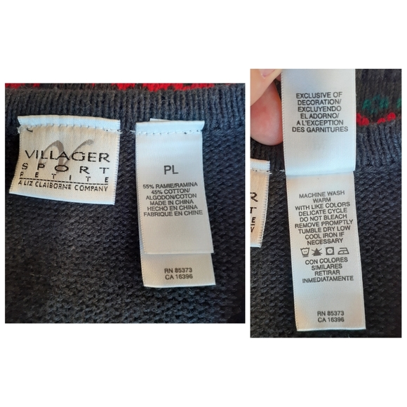 Sweater Vintage Y2K Nordic Fair Isle Snowflake Novelty Christmas Cardigan - Picture 6 of 6